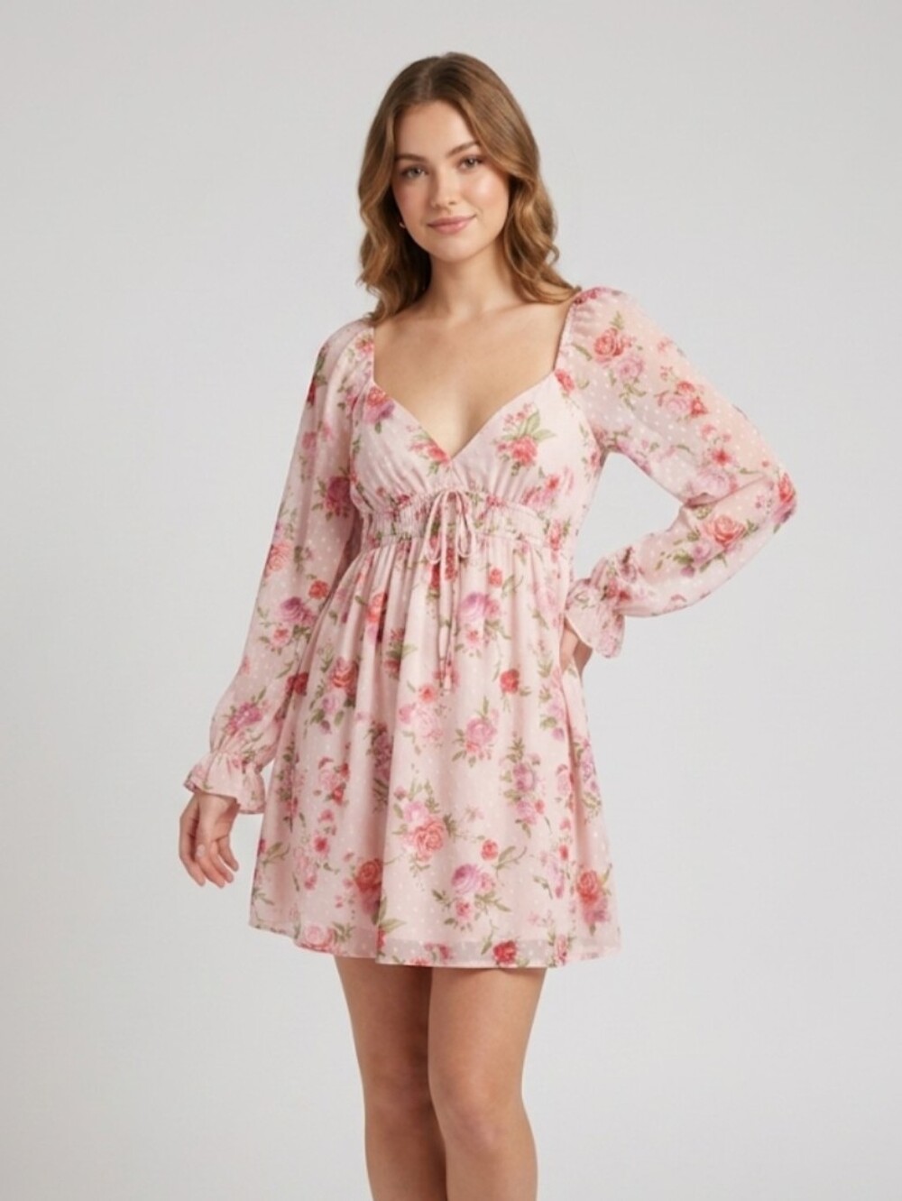 NWT Thirty Thirty Pink Floral Mini Dress Size M Prairie Cottagecore